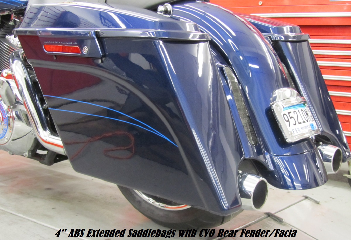 4" ABS Extended Saddlebags